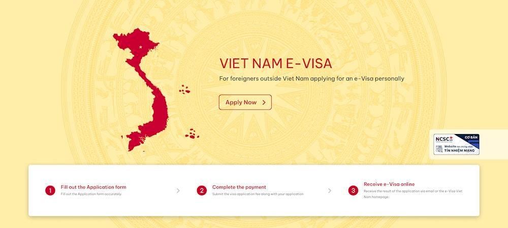 The official website to obtain e-visa to Vietnam is evisa.gov.vn (Source: evisa.gov.vn)